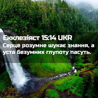 Picture 02 - Екклезіяст 15:14 UKR - Серце розумне шукає - Bible Verse Picture