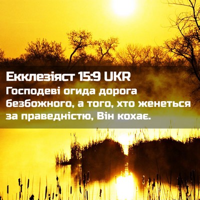 Picture 02 - Екклезіяст 15:9 UKR - Господеві огида дорога - Bible Verse Picture