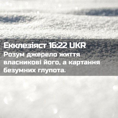 Picture 02 - Екклезіяст 16:22 UKR - Розум джерело життя - Bible Verse Picture