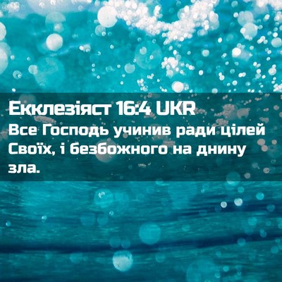 Picture 02 - Екклезіяст 16:4 UKR - Все Господь учинив ради - Bible Verse Picture