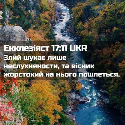 Picture 02 - Екклезіяст 17:11 UKR - Злий шукає лише - Bible Verse Picture