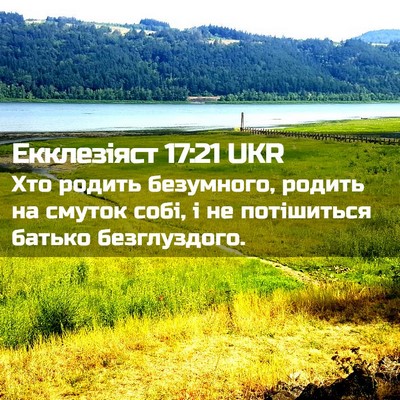 Picture 02 - Екклезіяст 17:21 UKR - Хто родить безумного, - Bible Verse Picture