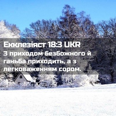Picture 02 - Екклезіяст 18:3 UKR - З приходом безбожного й - Bible Verse Picture