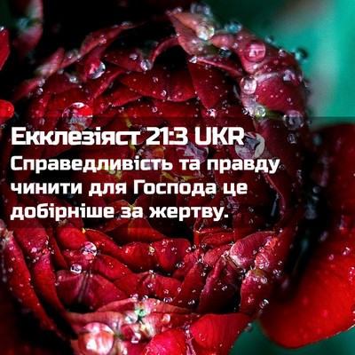 Picture 02 - Екклезіяст 21:3 UKR - Справедливість та правду - Bible Verse Picture