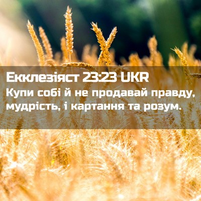 Picture 02 - Екклезіяст 23:23 UKR - Купи собі й не продавай - Bible Verse Picture