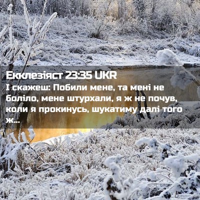 Picture 02 - Екклезіяст 23:35 UKR - І скажеш: Побили мене, та - Bible Verse Picture