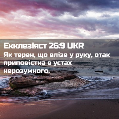 Picture 02 - Екклезіяст 26:9 UKR - Як терен, що влізе у руку, - Bible Verse Picture