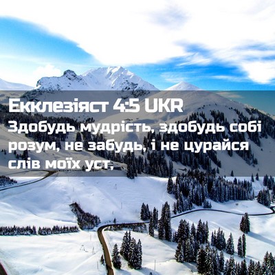 Picture 02 - Екклезіяст 4:5 UKR - Здобудь мудрість, здобудь - Bible Verse Picture