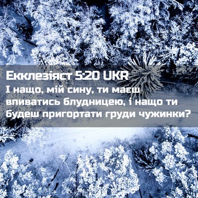Picture 02 - Екклезіяст 5:20 UKR - І нащо, мій сину, ти маєш - Bible Verse Picture