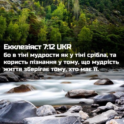 Picture 02 - Екклезіяст 7:12 UKR - бо в тіні мудрости як у - Bible Verse Picture