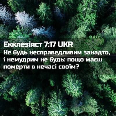 Picture 02 - Екклезіяст 7:17 UKR - Не будь несправедливим - Bible Verse Picture
