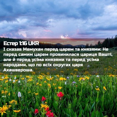 Picture 02 - Естер 1:16 UKR - І сказав Мемухан перед - Bible Verse Picture
