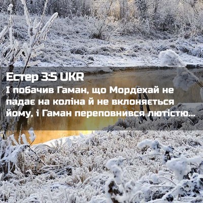 Picture 02 - Естер 3:5 UKR - І побачив Гаман, що - Bible Verse Picture
