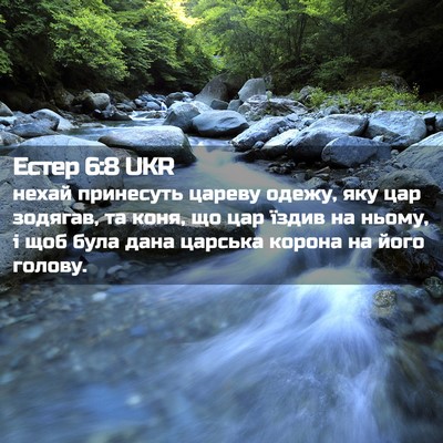 Picture 02 - Естер 6:8 UKR - нехай принесуть цареву - Bible Verse Picture