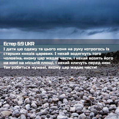 Picture 02 - Естер 6:9 UKR - І дати цю одежу та цього - Bible Verse Picture