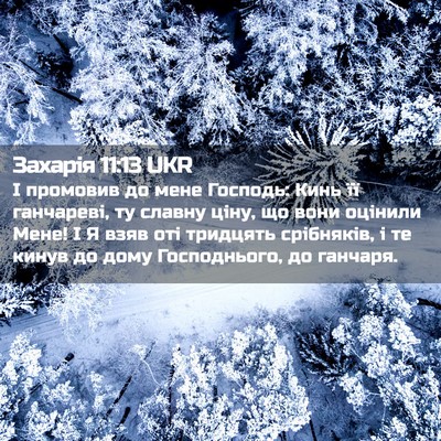 Picture 02 - Захарія 11:13 UKR - І промовив до мене Господь: - Bible Verse Picture