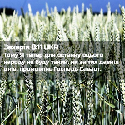 Picture 02 - Захарія 8:11 UKR - Тому Я тепер для останку - Bible Verse Picture