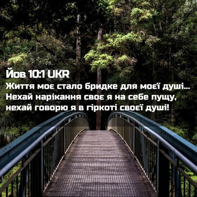 Picture 02 - Йов 10:1 UKR - Життя моє стало бридке для - Bible Verse Picture
