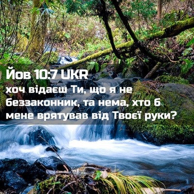 Picture 02 - Йов 10:7 UKR - хоч відаєш Ти, що я не - Bible Verse Picture