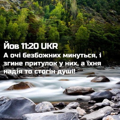 Picture 02 - Йов 11:20 UKR - А очі безбожних минуться, і - Bible Verse Picture