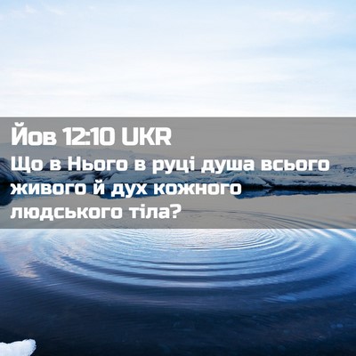 Picture 02 - Йов 12:10 UKR - Що в Нього в руці душа - Bible Verse Picture