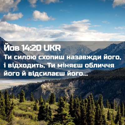 Picture 02 - Йов 14:20 UKR - Ти силою схопиш назавжди - Bible Verse Picture