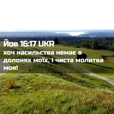 Picture 02 - Йов 16:17 UKR - хоч насильства немає в - Bible Verse Picture