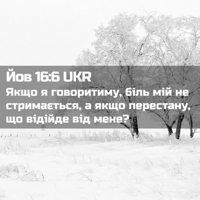 Picture 02 - Йов 16:6 UKR - Якщо я говоритиму, біль мій - Bible Verse Picture