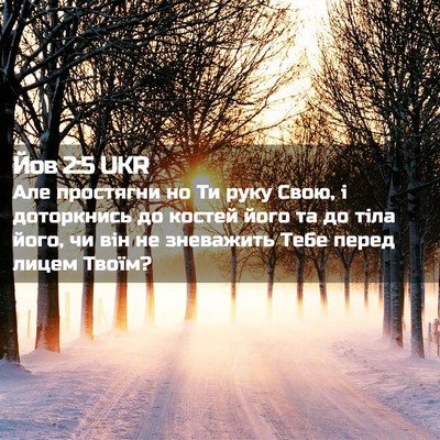 Picture 02 - Йов 2:5 UKR - Але простягни но Ти руку - Bible Verse Picture