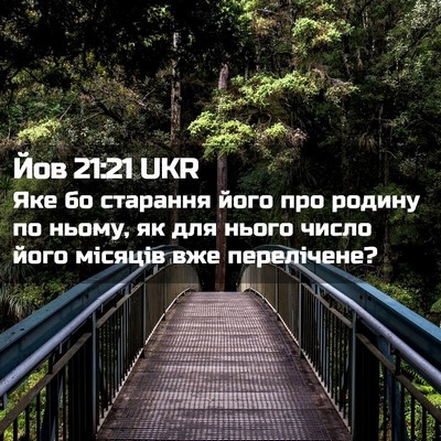 Picture 02 - Йов 21:21 UKR - Яке бо старання його про - Bible Verse Picture