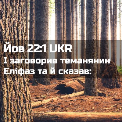 Picture 02 - Йов 22:1 UKR - І заговорив теманянин - Bible Verse Picture