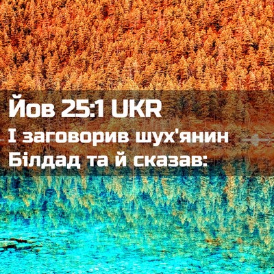Picture 02 - Йов 25:1 UKR - І заговорив шух'янин - Bible Verse Picture