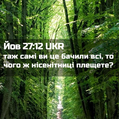 Picture 02 - Йов 27:12 UKR - таж самі ви це бачили всі, - Bible Verse Picture