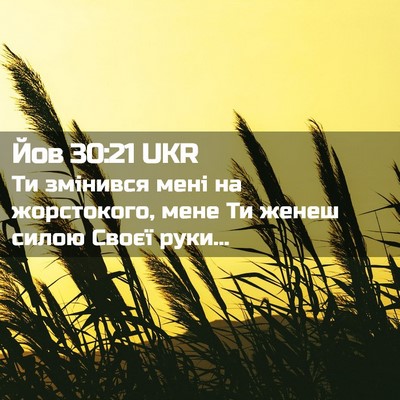 Picture 02 - Йов 30:21 UKR - Ти змінився мені на - Bible Verse Picture