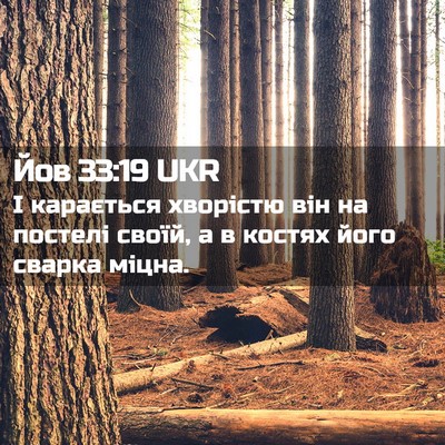 Picture 02 - Йов 33:19 UKR - І карається хворістю він - Bible Verse Picture