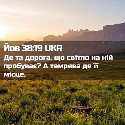 Picture 02 - Йов 38:19 UKR - Де та дорога, що світло на - Bible Verse Picture