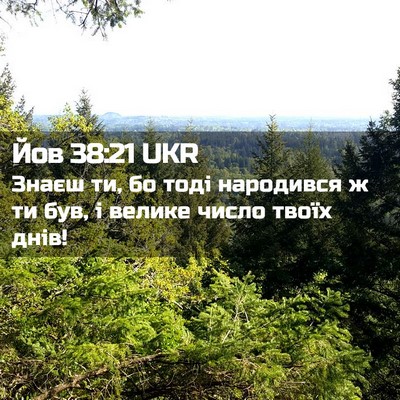 Picture 02 - Йов 38:21 UKR - Знаєш ти, бо тоді народився - Bible Verse Picture