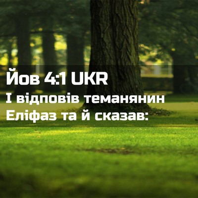 Picture 02 - Йов 4:1 UKR - І відповів теманянин - Bible Verse Picture