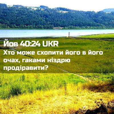 Picture 02 - Йов 40:24 UKR - Хто може схопити його в - Bible Verse Picture