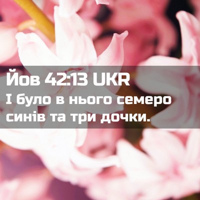 Picture 02 - Йов 42:13 UKR - І було в нього семеро синів - Bible Verse Picture