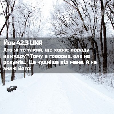 Picture 02 - Йов 42:3 UKR - Хто ж то такий, що ховає - Bible Verse Picture