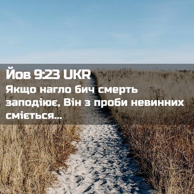 Picture 02 - Йов 9:23 UKR - Якщо нагло бич смерть - Bible Verse Picture