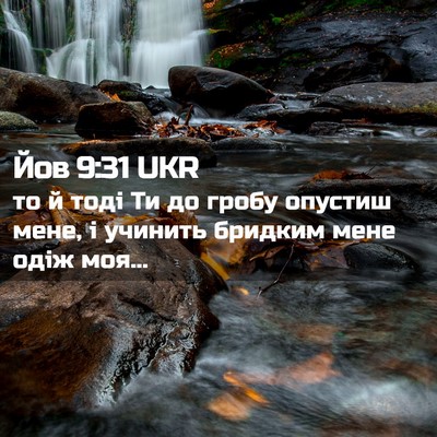 Picture 02 - Йов 9:31 UKR - то й тоді Ти до гробу - Bible Verse Picture