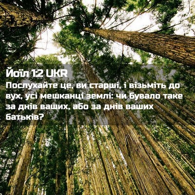 Picture 02 - Йоїл 1:2 UKR - Послухайте це, ви старші, і - Bible Verse Picture