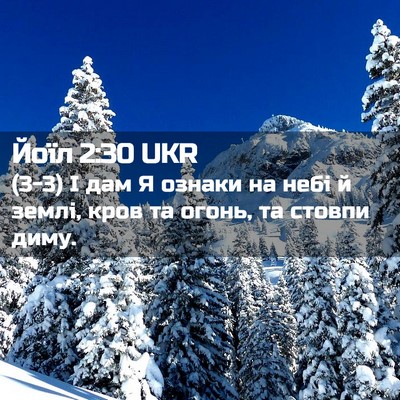 Picture 02 - Йоїл 2:30 UKR - (3-3) І дам Я ознаки на небі й - Bible Verse Picture