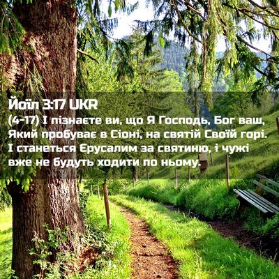 Picture 02 - Йоїл 3:17 UKR - (4-17) І пізнаєте ви, що Я - Bible Verse Picture