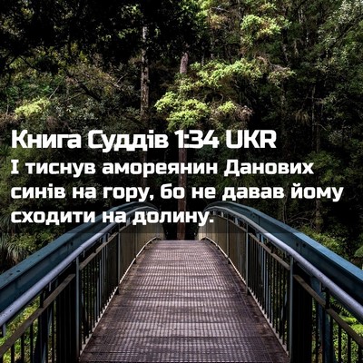 Picture 02 - Книга Суддів 1:34 UKR - І тиснув амореянин Данових - Bible Verse Picture