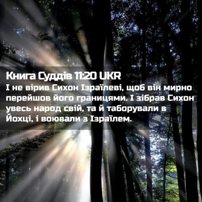 Picture 02 - Книга Суддів 11:20 UKR - І не вірив Сихон Ізраїлеві, - Bible Verse Picture