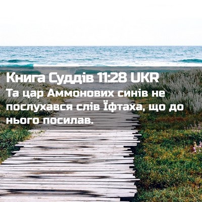 Picture 02 - Книга Суддів 11:28 UKR - Та цар Аммонових синів не - Bible Verse Picture