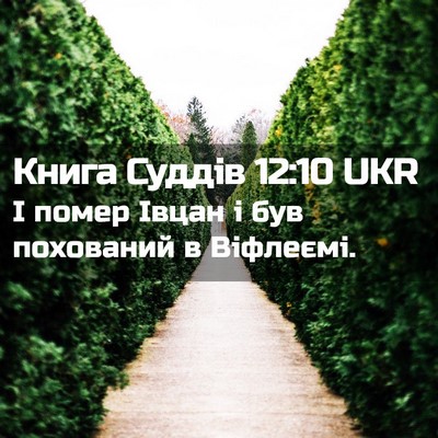 Picture 02 - Книга Суддів 12:10 UKR - І помер Івцан і був - Bible Verse Picture